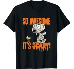  Peanuts Halloween Snoopy Scary Mummy T-Shirt